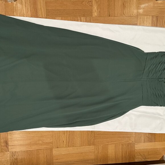 Azazie Chiffon Bridesmaid / Formal Dress – Eucalyptus Green – Size A10 (Hemmed) - Picture 6 of 6
